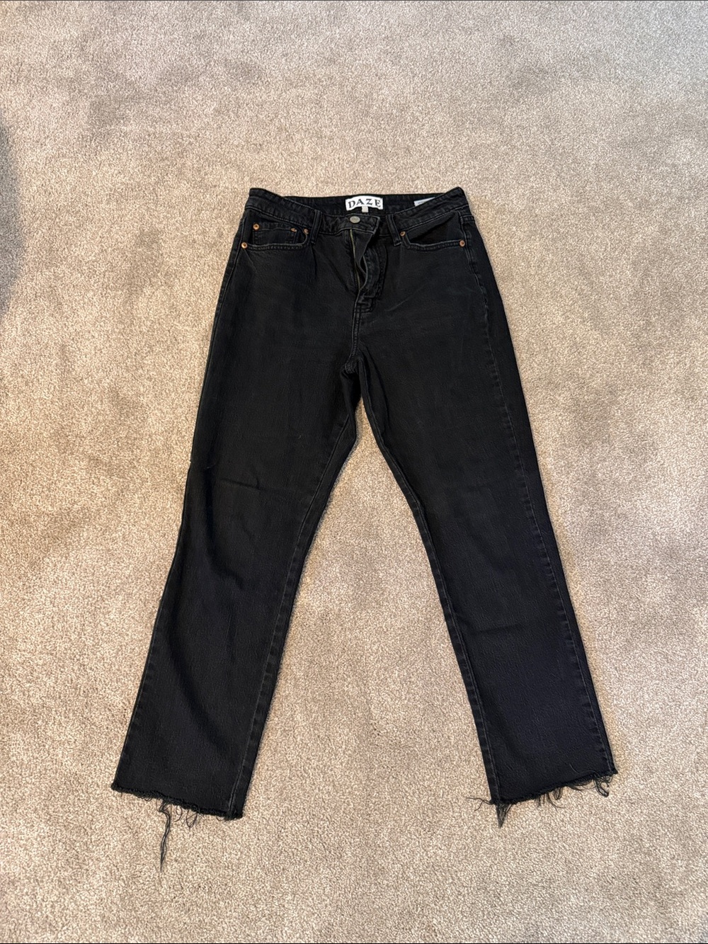 DAZE tough love Black Straight Jeans